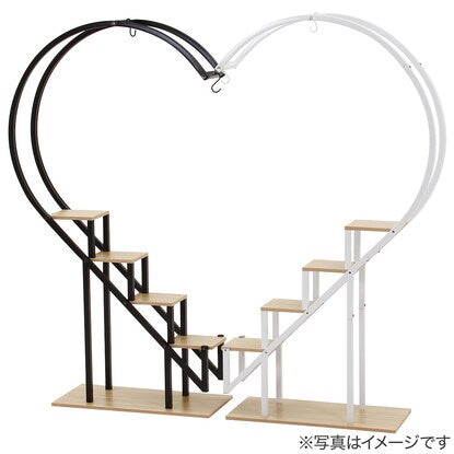 Heart-shaped display rack (white)