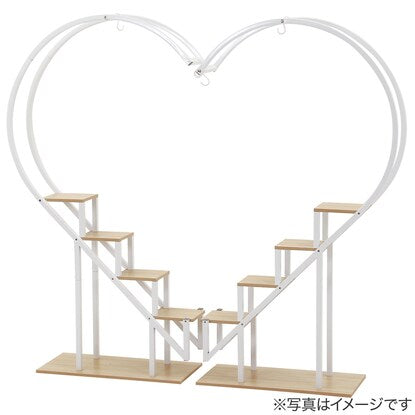 Heart-shaped display rack (white)