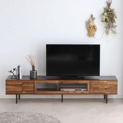 Acacia wood TV stand with melamine top (width 180cm BR)