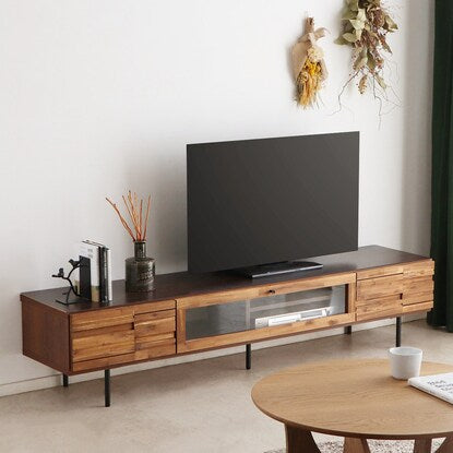 Acacia wood TV stand with melamine top (width 180cm BR)