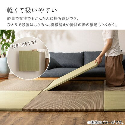 Igusa x PP Tatami Mat Ayase 2-piece set (natural)