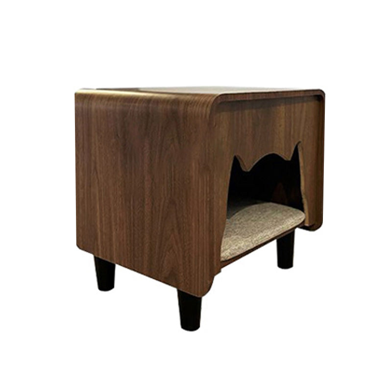 Wooden cat-shaped cat house table