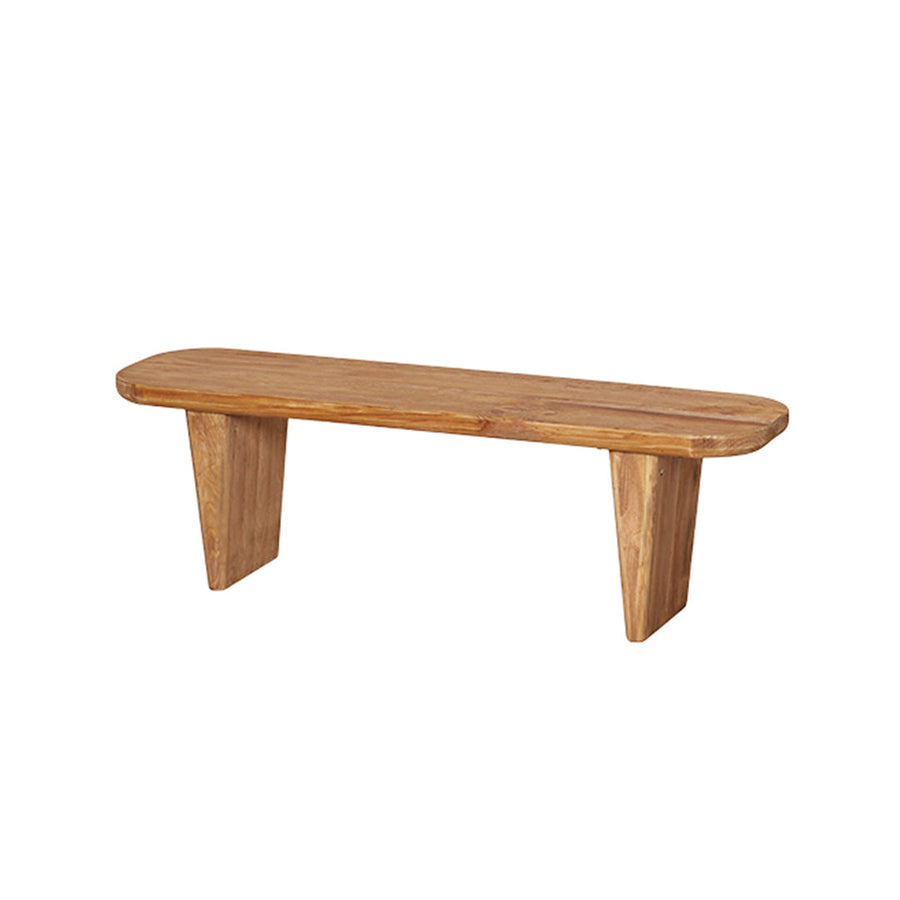 Natural style wood long bench