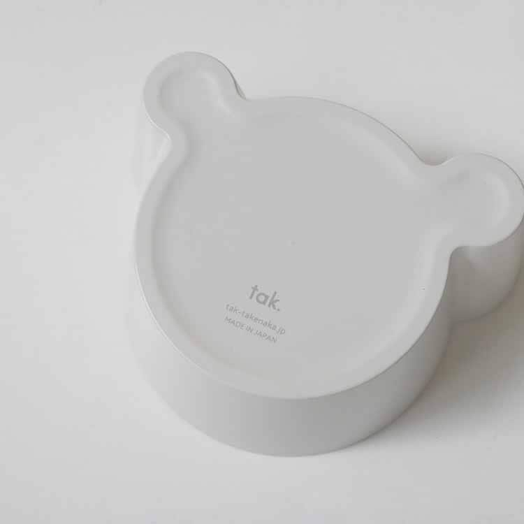 Kids Dish Bowl Bear Medium Gray