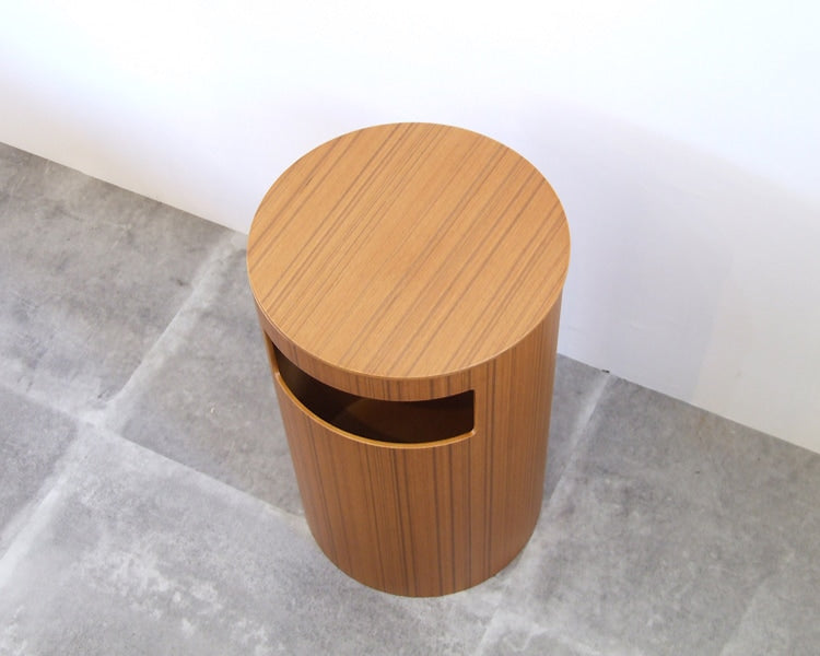 Small Table &amp; Dust Box Teak grain
