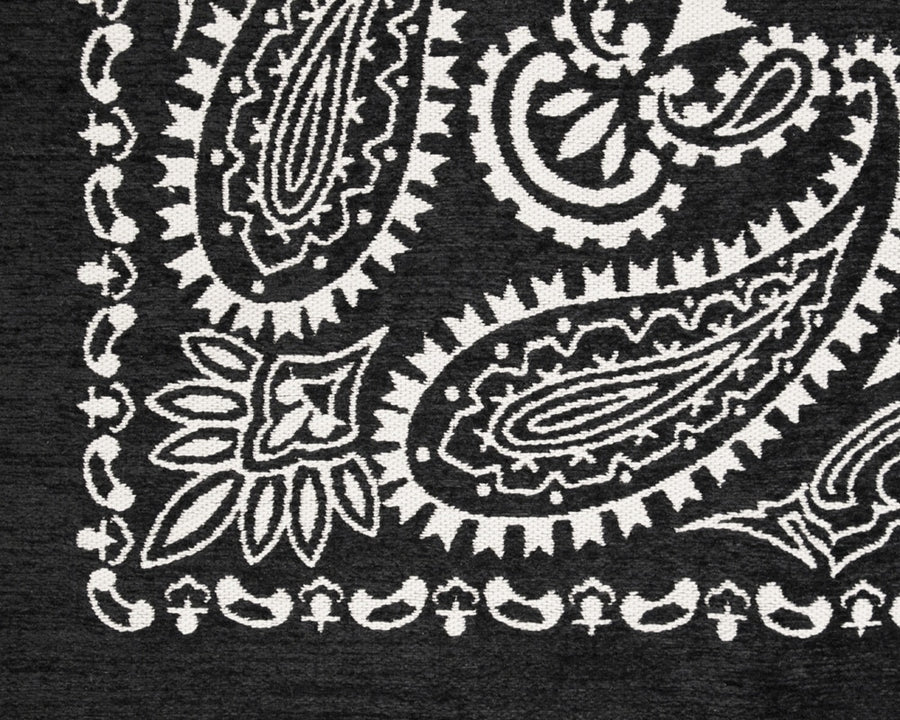 Paisley Bandana Rug Black 180×180cm
