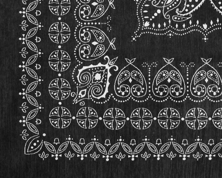 Leaf Bandana Rug Black リーフバンダナラグ ブラック 180×180cm
