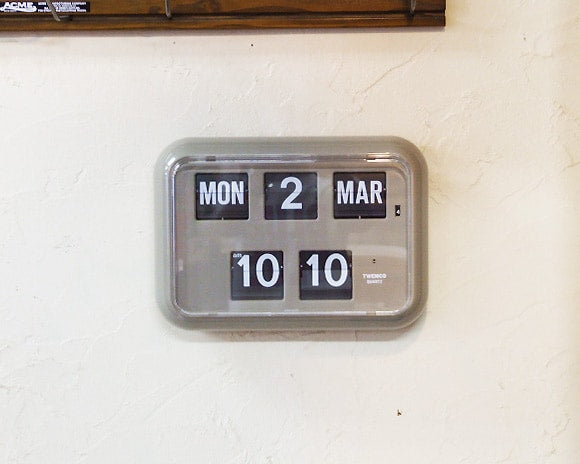 Calendar Clock QD-35 Gray デジタルカレンダークロック グレー