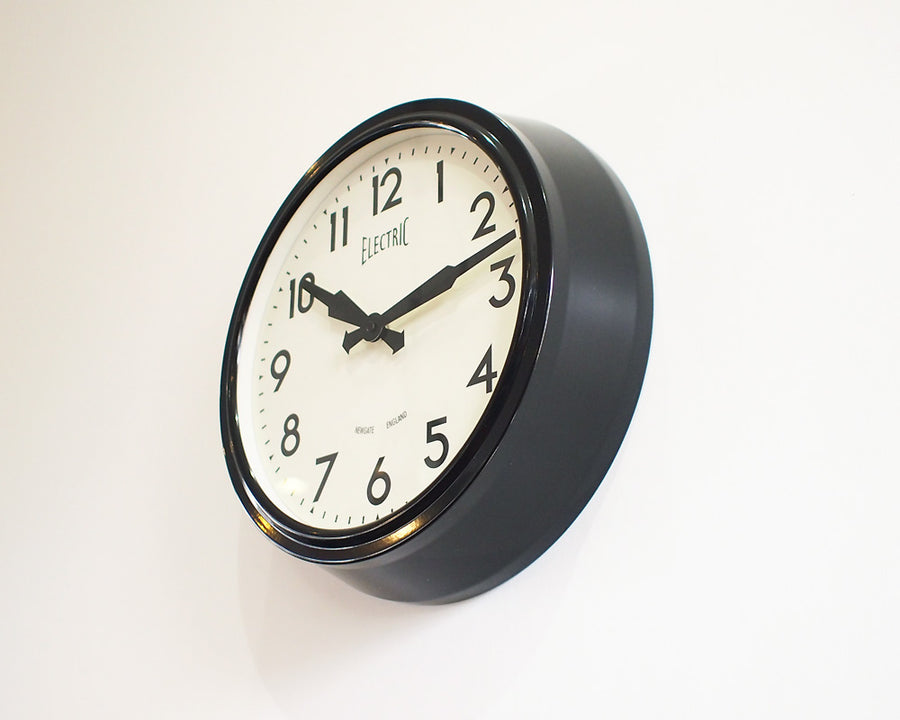 Electric Black 50's Clock