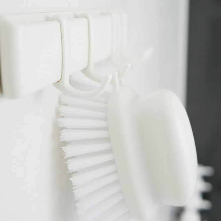 5-Hook White Magnetic Hooks