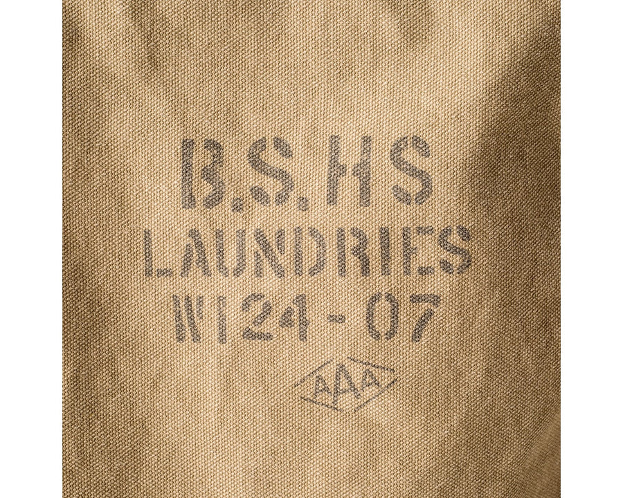 Laundry Bag with Iron Frame Beige ランドリーバッグ フレーム付 ベージュ
