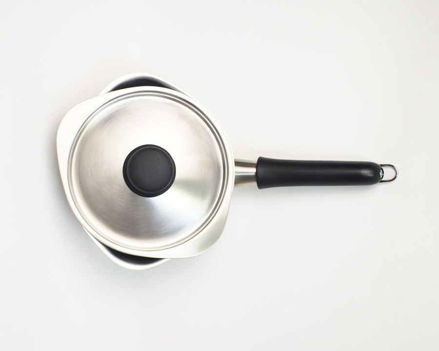 Yanagi Sori Stainless Steel Milk Pan with Lid