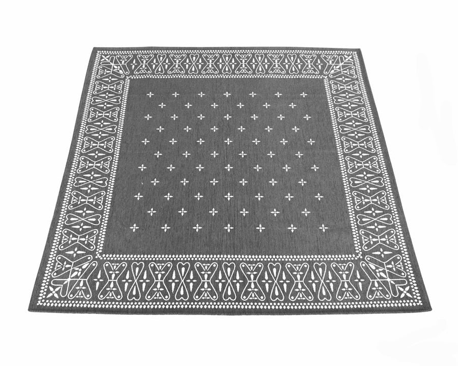 Cross Bandana Rug Gray クロスバンダナラグ グレー 200×200cm
