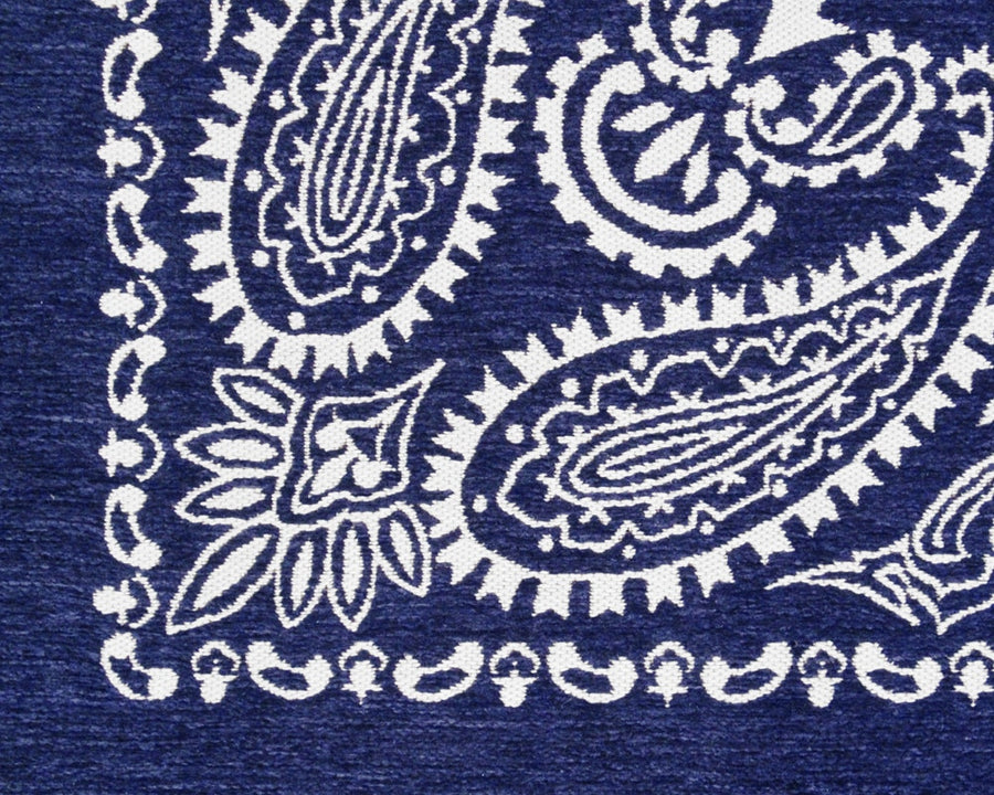Paisley Bandana Rug Navy 160×160cm