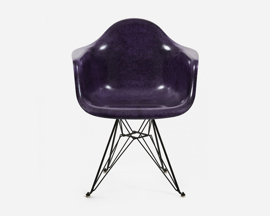 Fiberglass Arm Shell Chair PURPLE
