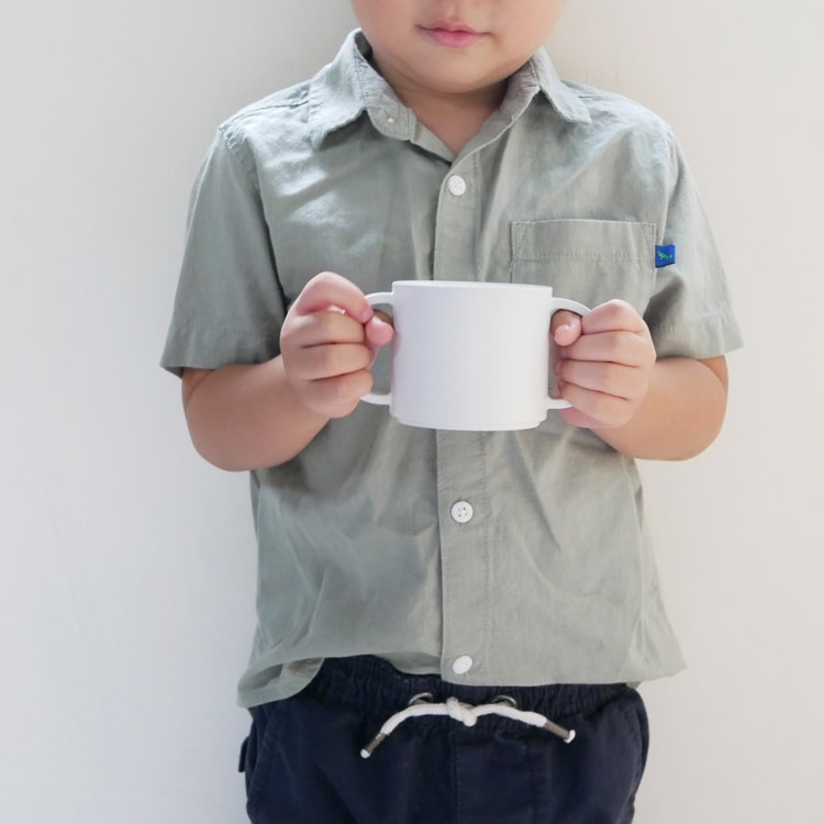 Kids Dish Mug Gray