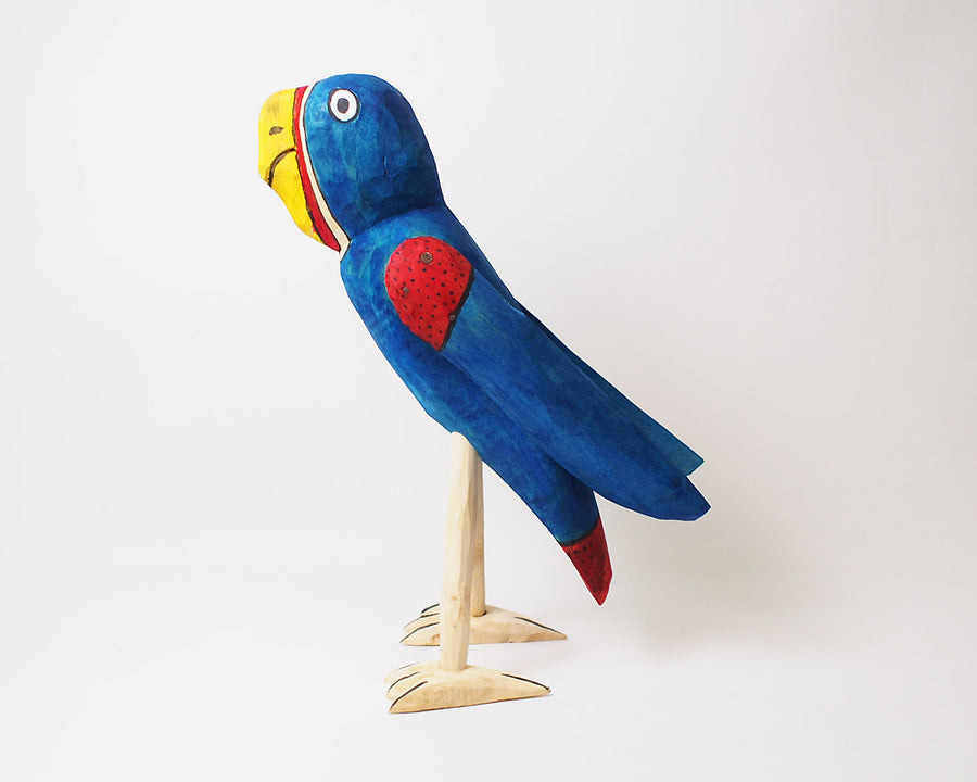 Wood Carving Parakeet ウッドカービング インコ