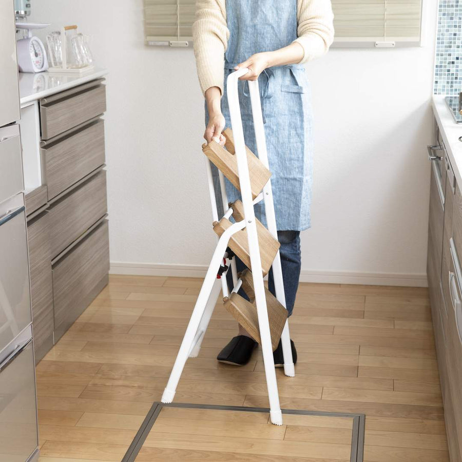 Oak White Folding Steps, 3 Steps