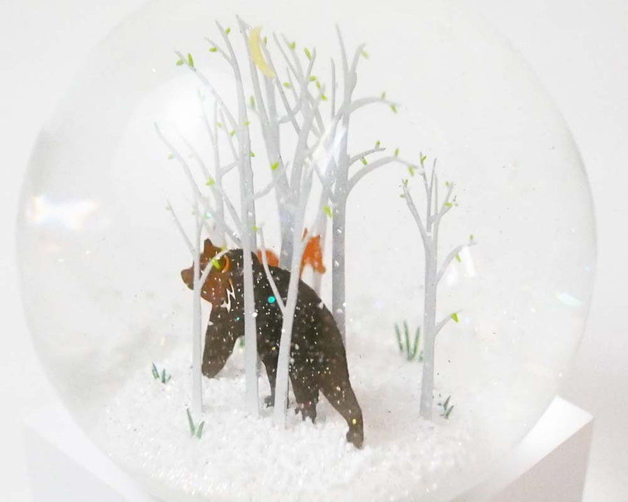Snow Dome Fox and Bear クールスノーグローブス