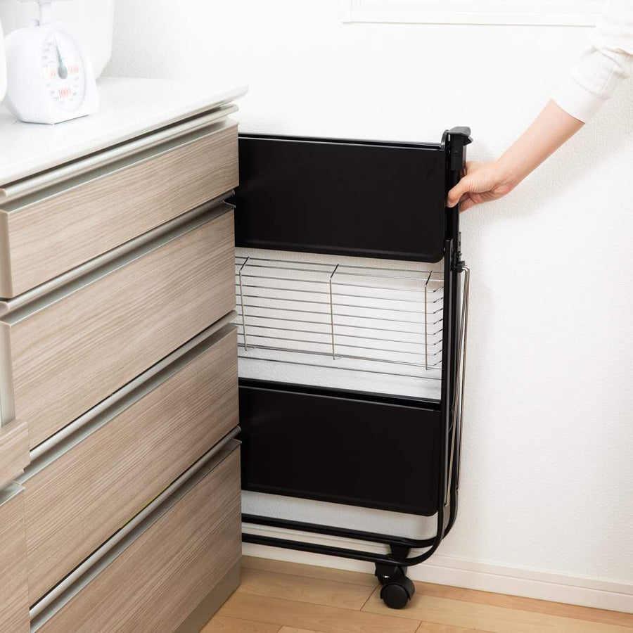 FOLDING TROLLEY SILVER マットブラック