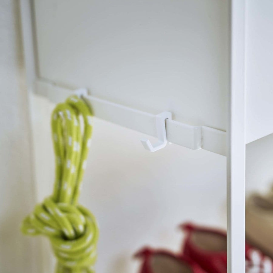 tower entrance storage rack with casters