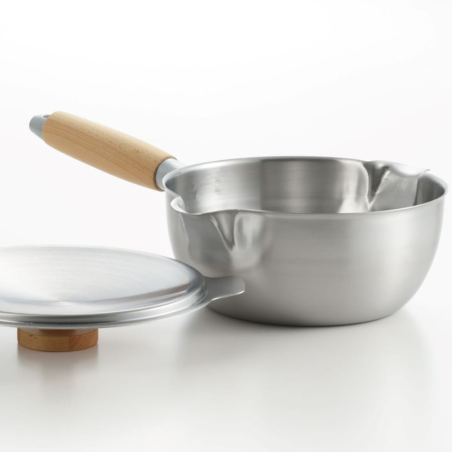 Aikata double-ended stainless steel Yukihira pot 18cm