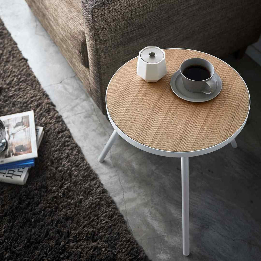 tower round side table
