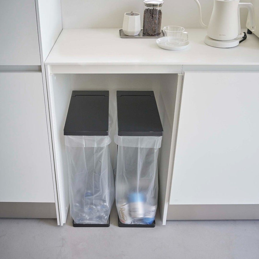 Tower Slim Lidded Garbage Sorting Bag Holder, 45L, Set of 2