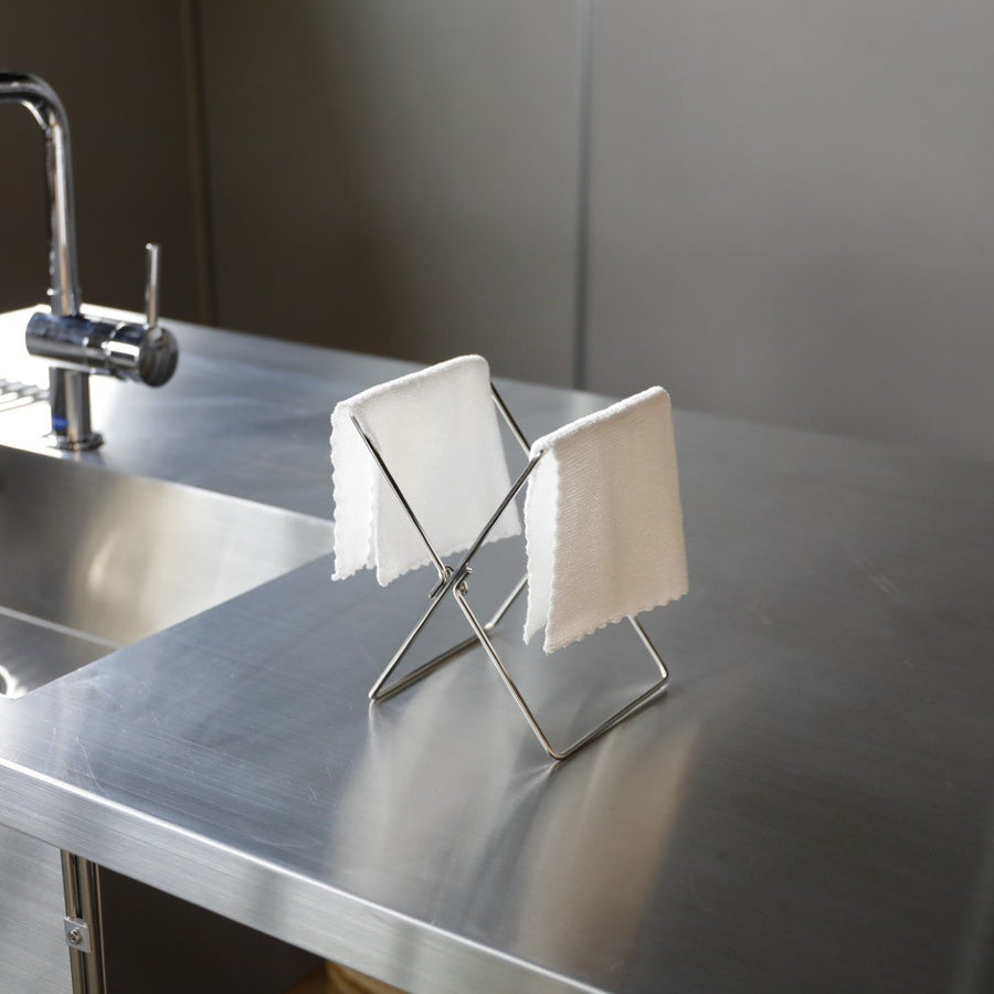 Openable plastic bag stand