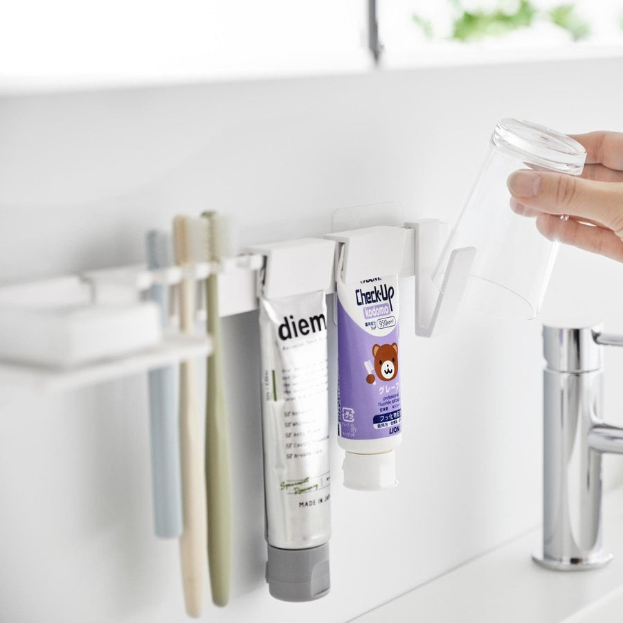Tower Film Hook Toothbrush &amp; Toothpaste Storage Set