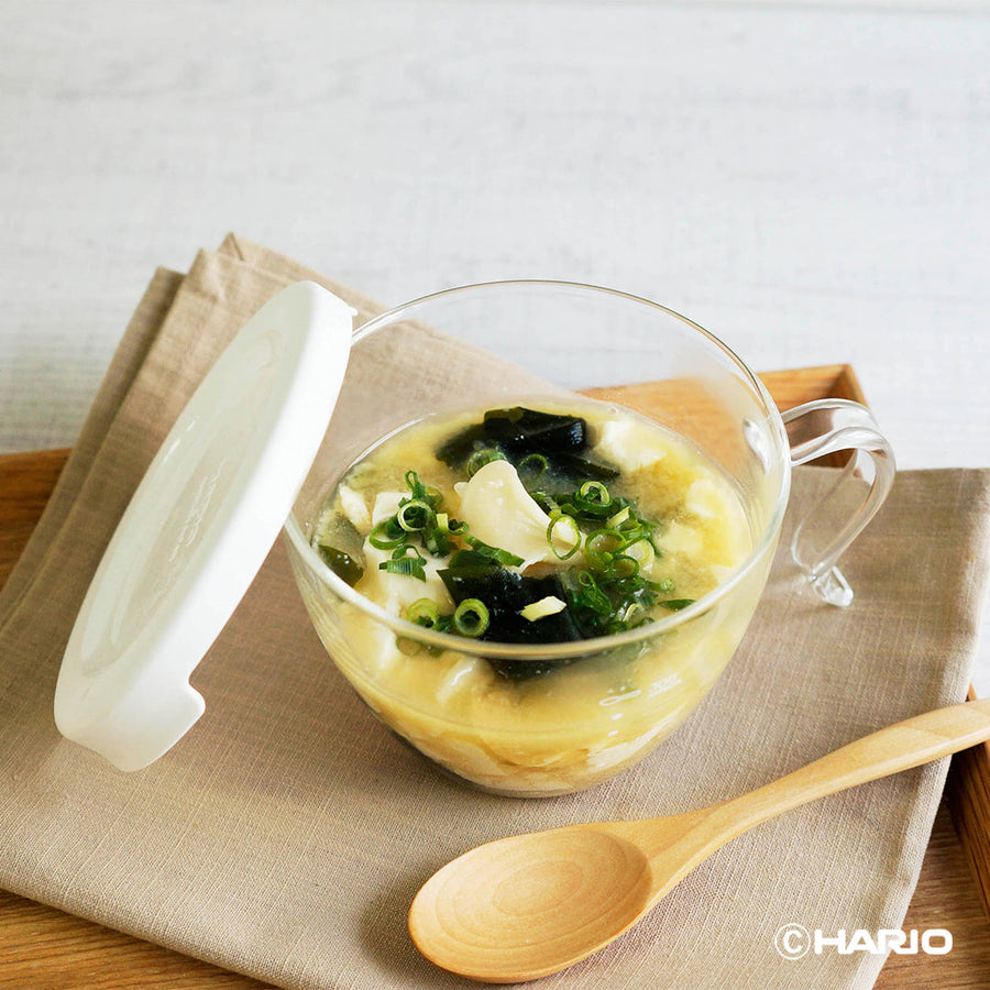 Glass microwave soup cup