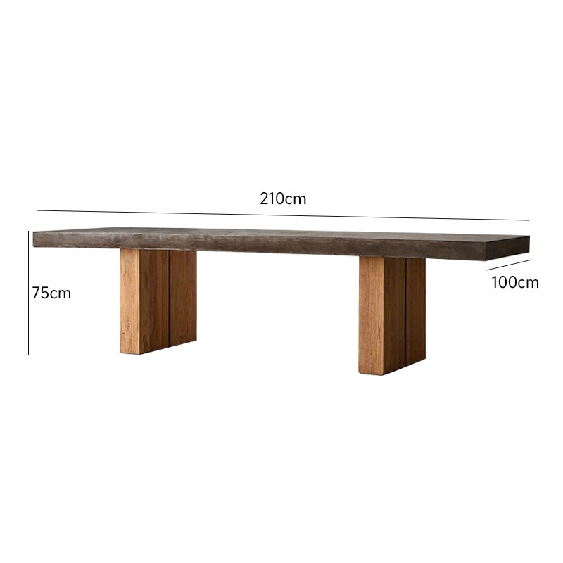 Concrete dining table