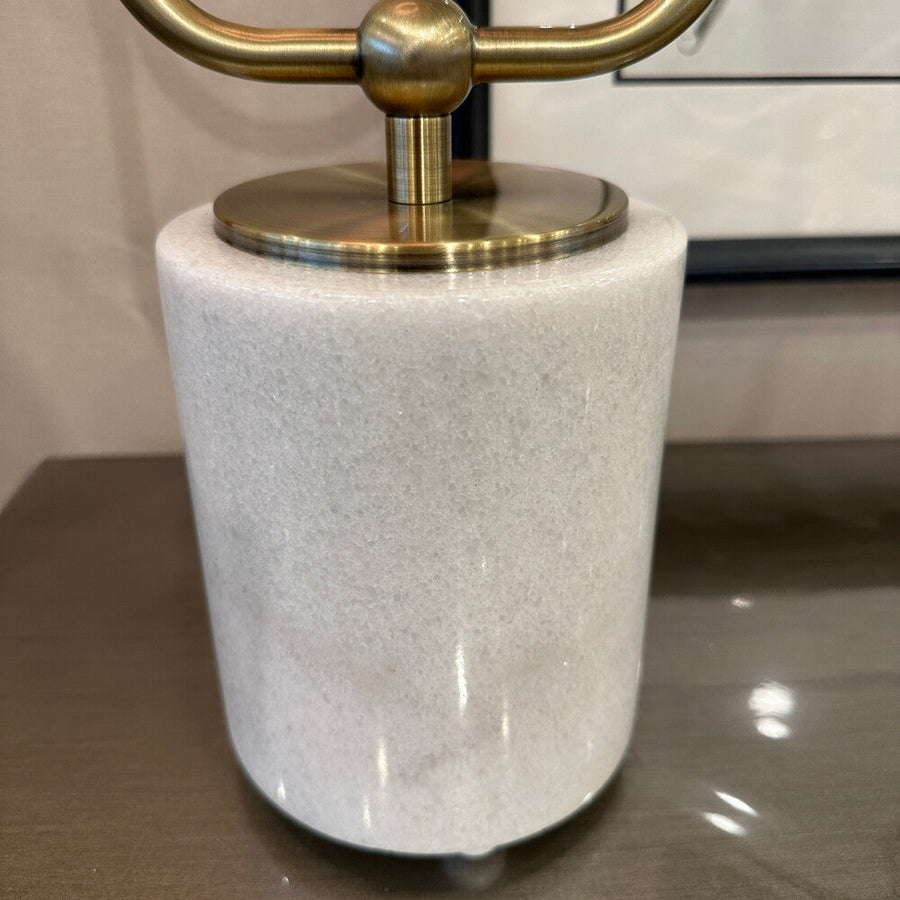 Modern Plated Brass Marble Table Lamp