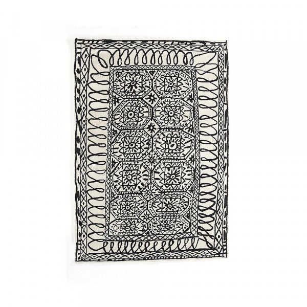 Rug, Black on White Estambul, 170×255cm