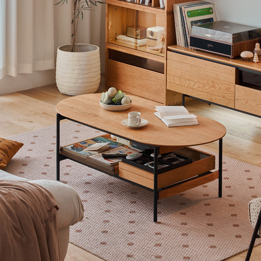 Center table with open shelf