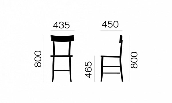 Cafe chair MILANO gray paint