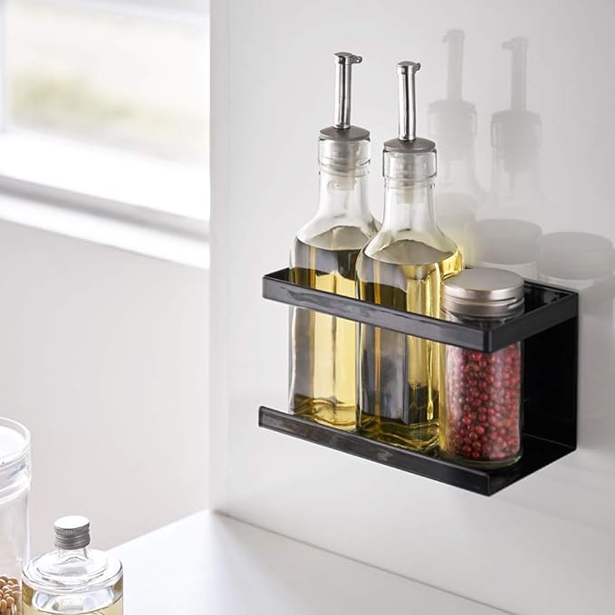 tower magnetic rack, black, floating storage, easy installation