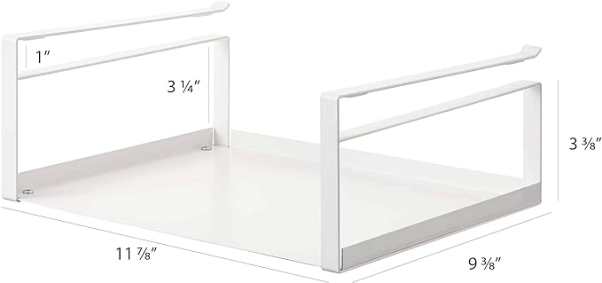 PLATE Under-Cabinet Storage Rack White Kitchen Hanging Shelf