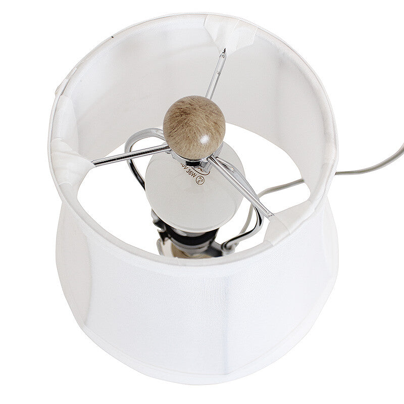 Antique style natural color pillar table lamp