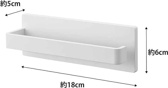 PLATE 石こうボード壁対応 タオルハンガー Ｗ18 ホワイト タオル掛け石こうピン付き 簡単取付