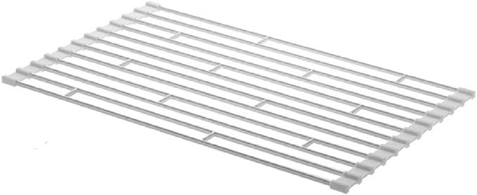 PLATE Folding Dish Drainer, S, White, Kitchen, Rolls up for slim storage