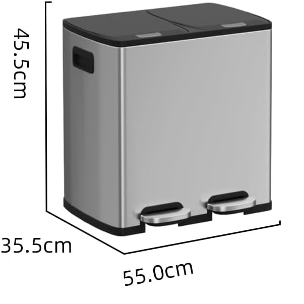 TZAVE ゴミ箱 ふた付き 分別 2×20L