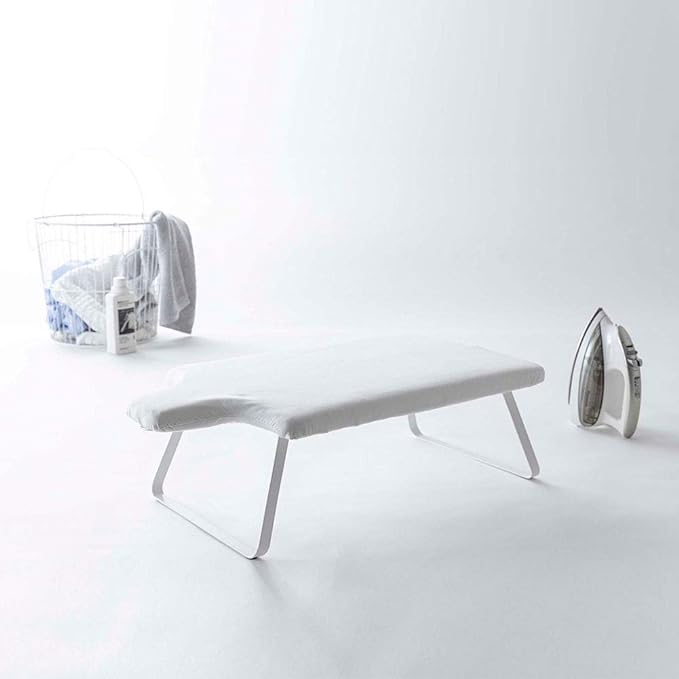 tower human body shaped steel mesh ironing board white with hanger hooks can be stored in closet