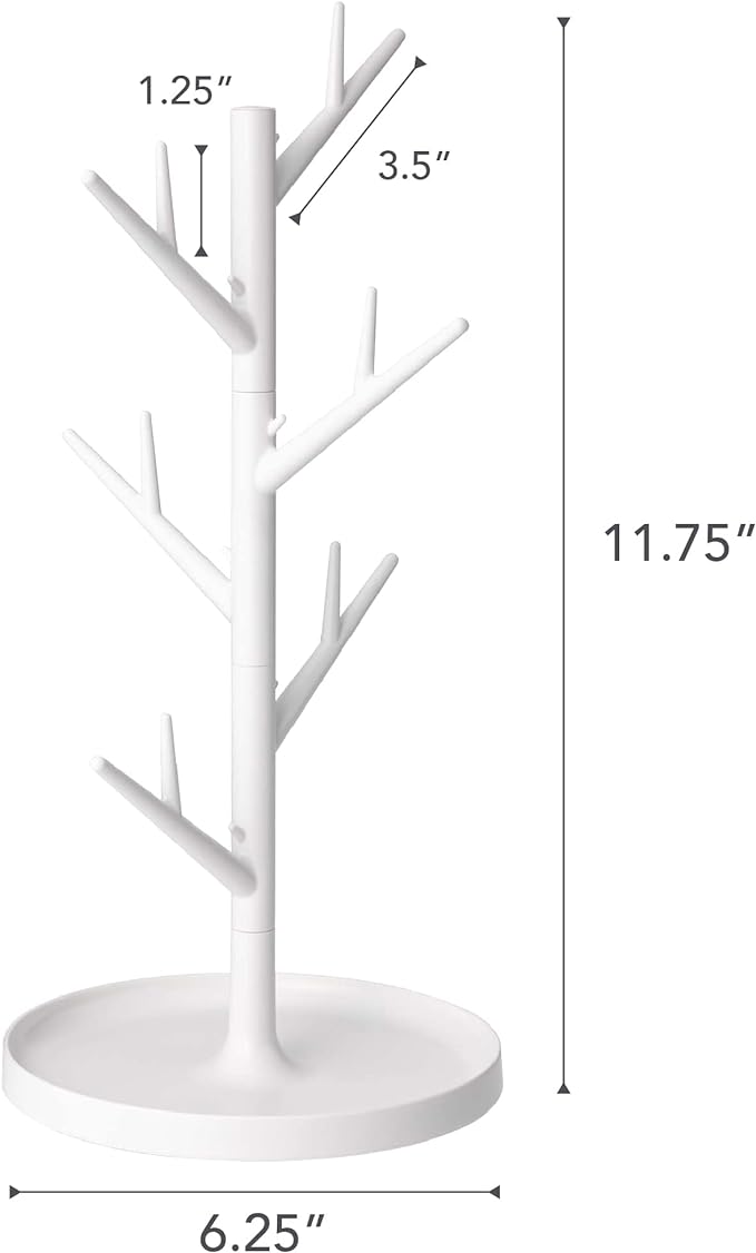 Glass Stand Branch White