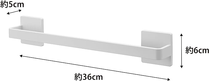 PLATE Towel Hanger for Plasterboard Walls W36 White Towel Hanger with Plaster Pins Easy Installation