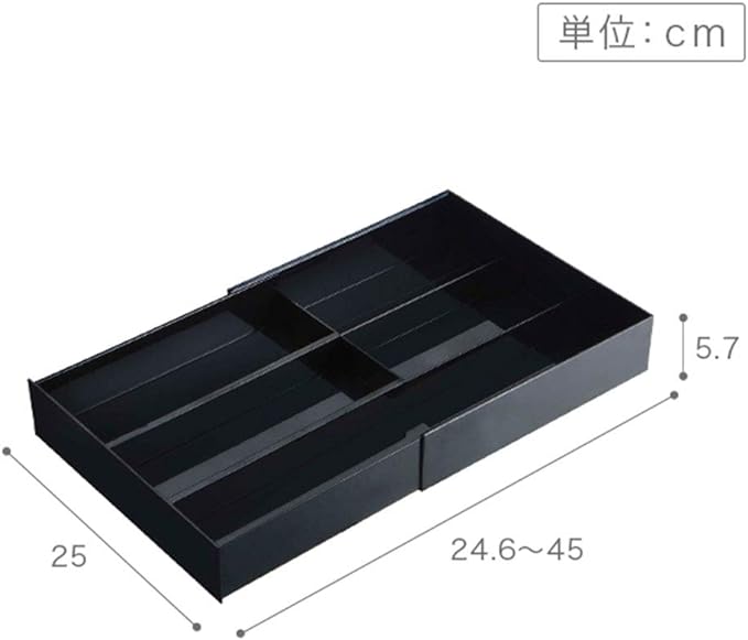 tower extendable &amp; sliding desk tray black drawer storage case extendable