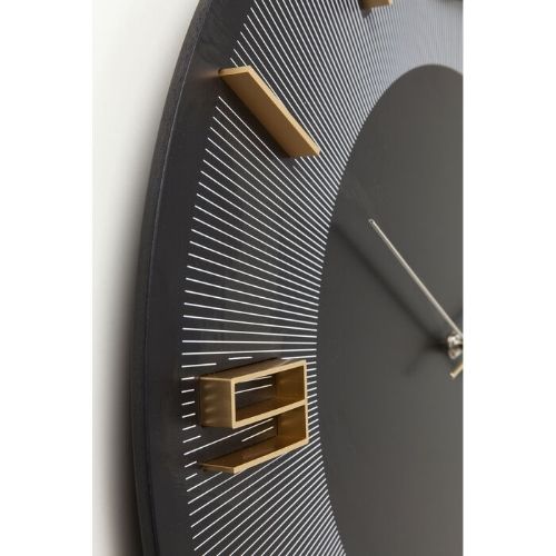 52053 Wall Clock Leonardo Black/Gold Φ49cm