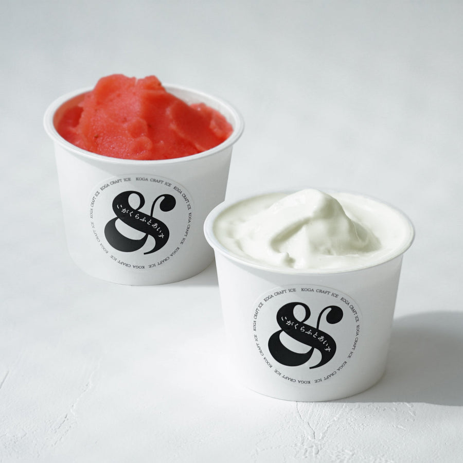 Koga Craft Ice Cream &amp; 8-piece set (Milk &amp; Strawberry)