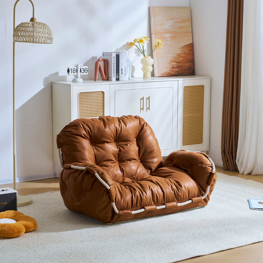 6-level adjustable reclining sofa with armrests