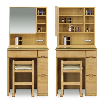 Natural wood one-sided mirror dresser (AST60 NA)